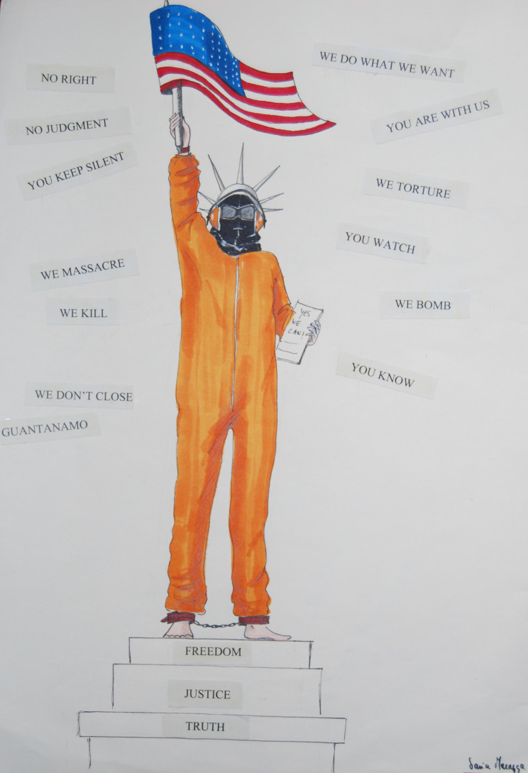 Guantánamo 2 Dessin sur papier Expo No Comment 29,50X42 cm